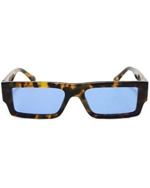 Palm Angels Belvedere Sonnenbrille Mit Eckigem Gestell - Blau