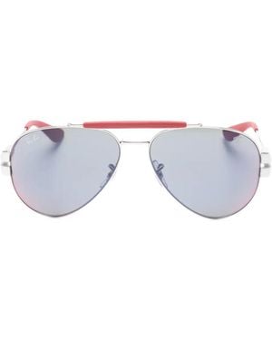 Ray-Ban X Scuderia Ferrari Occhiali Da Sole Stile Pilota - Blu