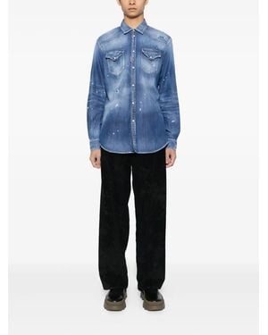 DSquared² Dan Western Shirt - Blue