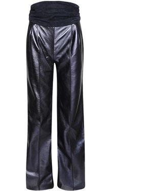 LAQUAN SMITH Pantaloni Con Inserti A Contrasto - Blu