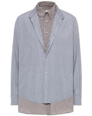 Maison Margiela Double-Layered Checked Shirt - Grey