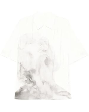 CROQUIS Polo À Imprimé Graphique - Blanc
