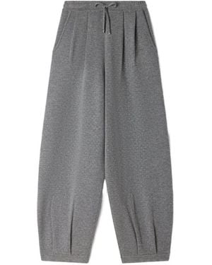 Sandro Rhinestone-Embellished Pleated Pants - Gray