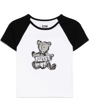 Izzue Graphic-Print T-Shirt - Black