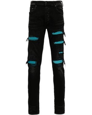 Amiri Vaqueros skinny con apliques - Negro