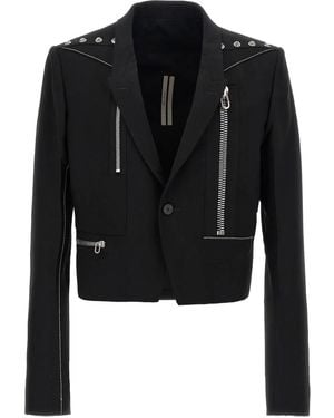 Rick Owens Alice Zip-Detail Jacket - Black