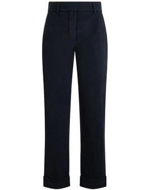 Moorer Sabrina-Drl Hose Mit Umschlag - Blau