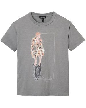 Marc Jacobs Round-Neck Short-Sleeve T-Shirt - Gray