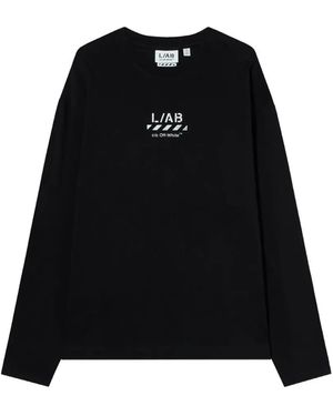 LAB C.O. OFF WHITE T-Shirt À Manches Longues X L/Ab Diagonal - Black