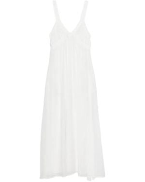 Seventy V-Neck Midi Dress - White