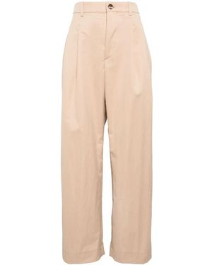 Wardrobe NYC Wide-Leg Tailored Pants - Natural
