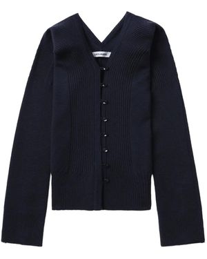 Low Classic Wool Cardigan - Blue
