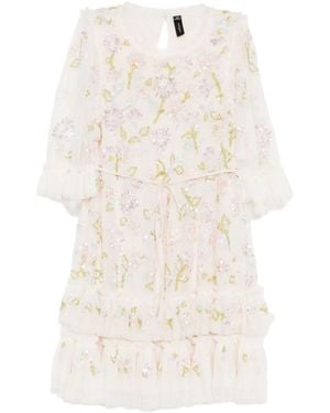 Needle & Thread Gloss Mini Dress - White