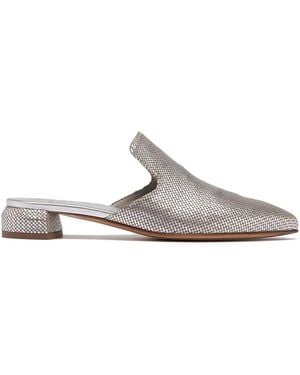 Officine Creative Woven Leather Mules - White