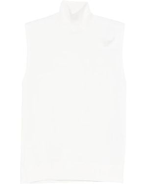 TOTEME Turtleneck Sleeveless Top - White