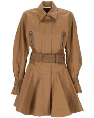 Zimmermann Belted Zip-Pocket Mini Dress - Brown