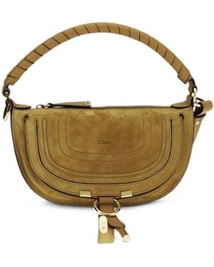 Chloé Marcie Suede Shoulder Bag - Metallic
