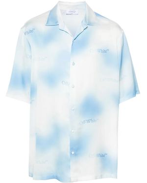 Off-White c/o Virgil Abloh Gradient Bowling Shirt - Blue