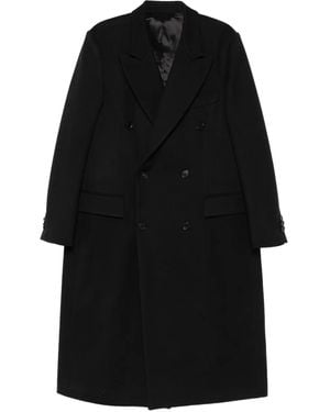 Husbands Double-Breasted Wool Coat - Black