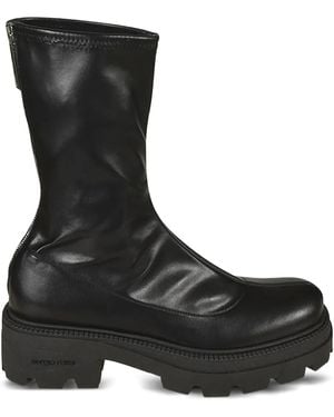 Sergio Rossi Milla Zip-Detail Platform Boots - Black