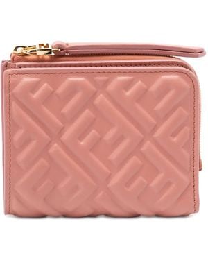 Fendi Quilted Zip-Around Wallet - Pink