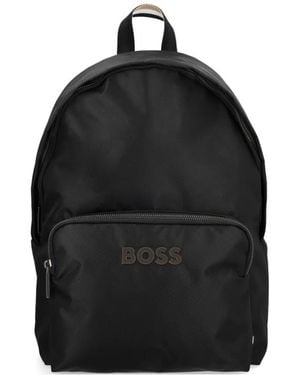 BOSS Logo-Detail Backpack - Black