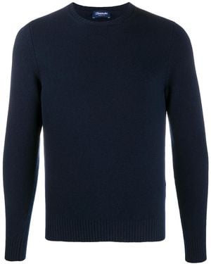 Drumohr Crew-Neck Cashmere Jumper - Blue