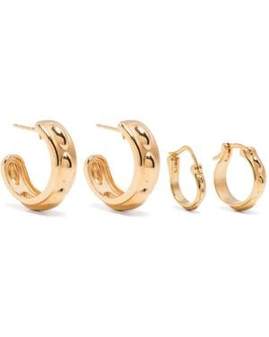 La Manso Oorringen Met Gegraveerd Logo - Metallic