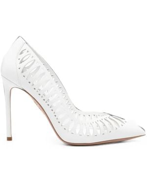 Aquazzura Gisele Cut-Out Court Shoes - White
