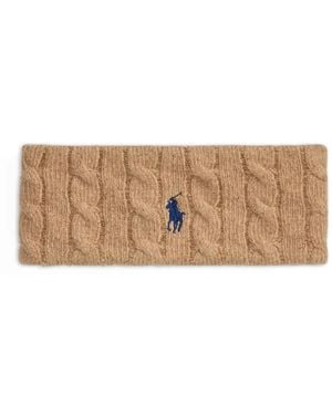 Polo Ralph Lauren Cable-Knit Headband - Natural