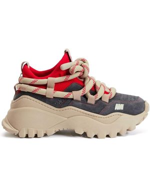 Ami Paris Ami De Coeur Chunky Sneakers - Red