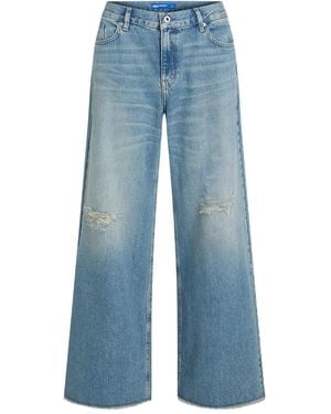 Karl Lagerfeld Frayed Jeans - Blue
