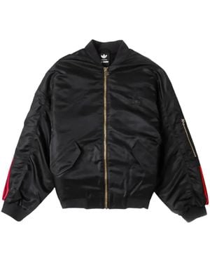 Willy Chavarria X Adidas Satin Bomber Jacket - Black