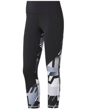Reebok Geometric-Print Legging - Black