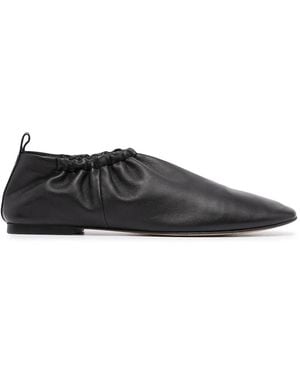 3.1 Phillip Lim Ruched-Details Leather Slippers - Grey