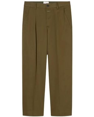 Closed Cotton Trousers - Green