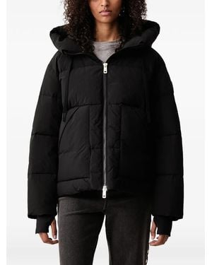 Mos Mosh Ollie Quilted Drawstring-Hood Jacket - Black