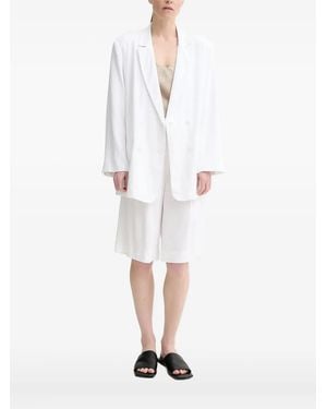 Gestuz Double-Breasted Blazer - White