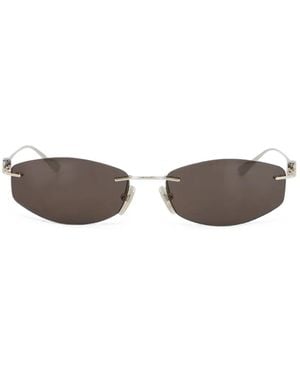 Balenciaga Nano Geometric-Frame Sunglasses - Metallic