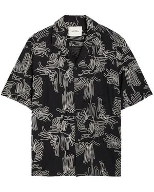 Les Deux Liam Patterned Shirt - Black