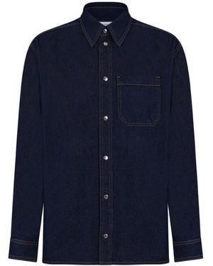 Maison Kitsuné Buttoned Pocket Shirt - Blue