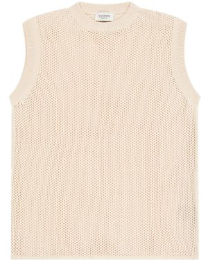Laneus Open-Knit Vest - Natural