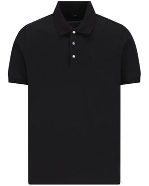 Fendi Embossed-logo Piqué Polo Shirt - ブラック