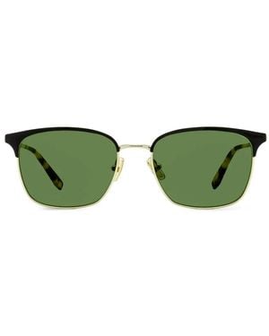 Ferragamo Eyewear Sonnenbrille Mit Eckigem Gestell - Grün