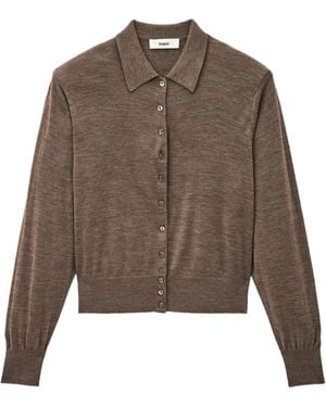Ba&sh Boston Button-Up Collared Cardigan - Brown