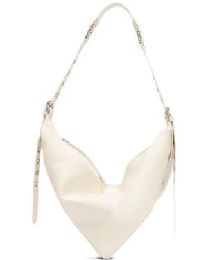 BY FAR Trayana Leather Cross Body Bag - White