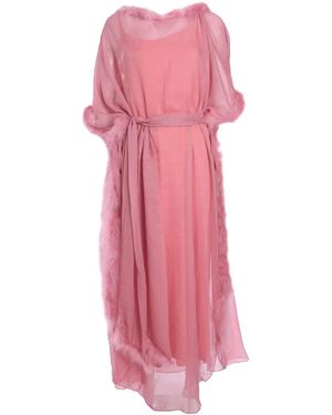Baruni Abito Lungo Con Decorazione - Rosa