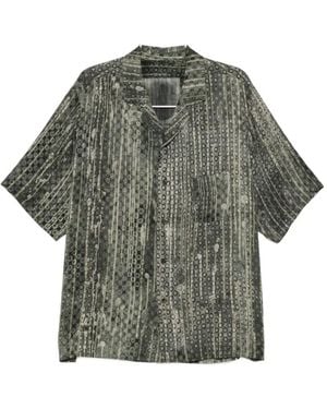 Ziggy Chen Printed Shirt - Gray
