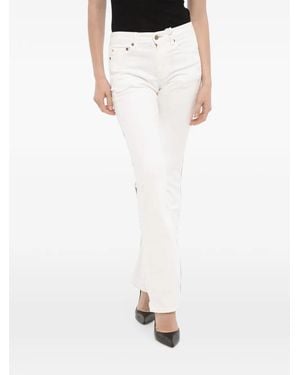 Washington DEE-CEE U.S.A. Flared Button-Fastening Jeans - White