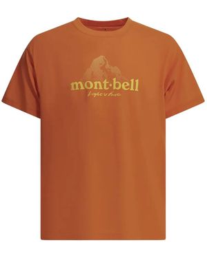 Montbell Wickron Dot Logo T-Shirt - Orange